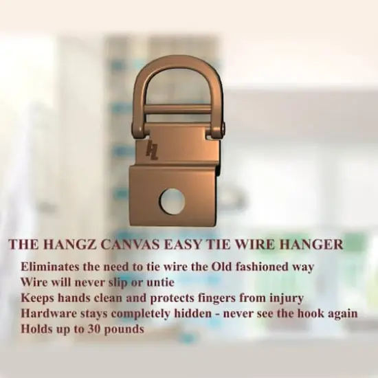 HangZ&trade; 25lb. Canvas Wire 1 Hole D Rings, 12ct. {4}