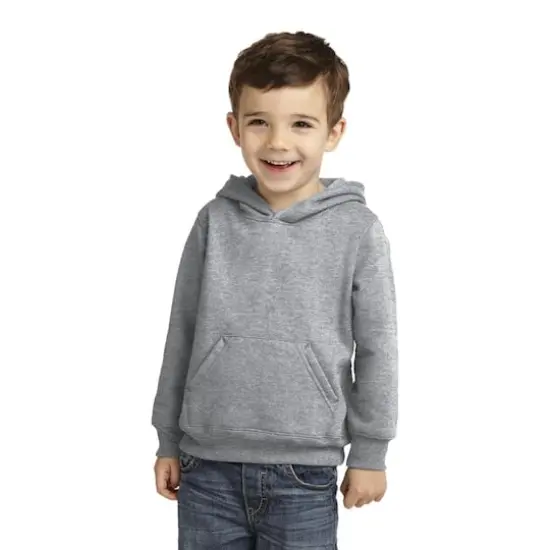 Port & Company® Core Fleece Pullover Hooded Toddler Sweatshirt Athletic Heather {4}