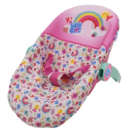 509 Crew Baby Alive Pink and Rainbow Deluxe Doll Car Seat {3}