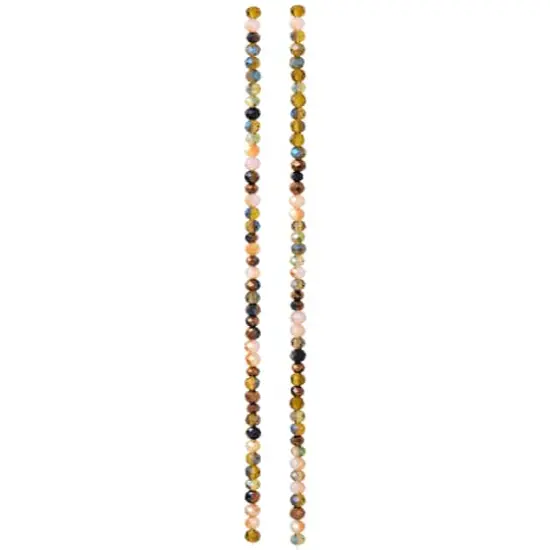 Amber Mix Faceted Glass Rondelle Beads, 3mm by Bead Landing&trade; {4}