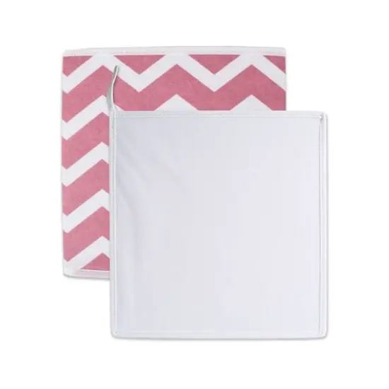 DII&reg; 11" Nonwoven Polyester Chevron Storage Cubes, 2ct. Rose {7}