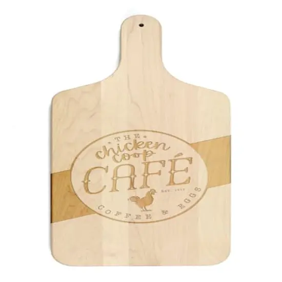 Chicken Coop Caf&eacute; Maple Paddle Cutting Board {1}