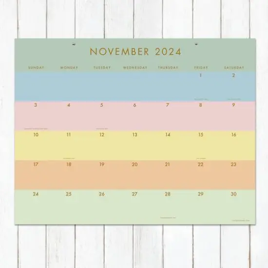 TF Publishing 2024-2025 Large Super Stripe Desk Pad Calendar {5}
