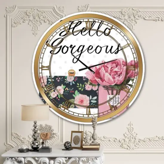 Designart 'Simply Splendid Iv Glam Wall Clock {3}