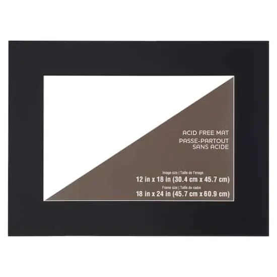 18" x 24" Mat By Studio D&eacute;cor&reg;, 12" x 18" Opening Black {7}