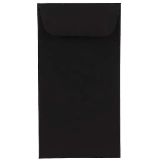JAM Paper 3.5" x 6.5" Smooth Black Coin Business Envelopes, 50ct. {1}