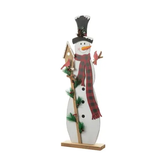 Glitzhome&reg; 36'' Lighted Wooden Snowman Porch D&eacute;cor {8}