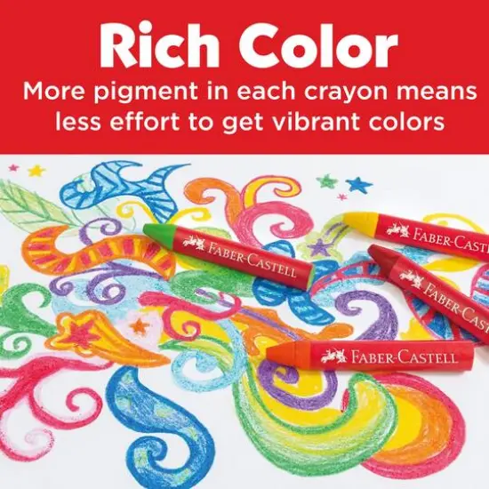 Faber-Castell 24 Color Brilliant Beeswax Crayons in Storage Case {5}