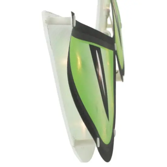 20" Lighted Green Eyes Halloween Window Silhouette Decoration {4}