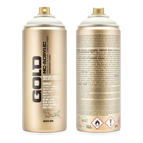 Montana&trade; Cans GOLD Shock Color Spray Paint, 400mL S9110 Shock White Cream {1}