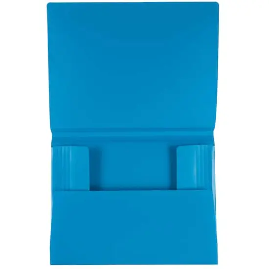 JAM Paper 9.5" x 12.375" Action Case Letter Booklet Plastic Portfolio Blue {4}