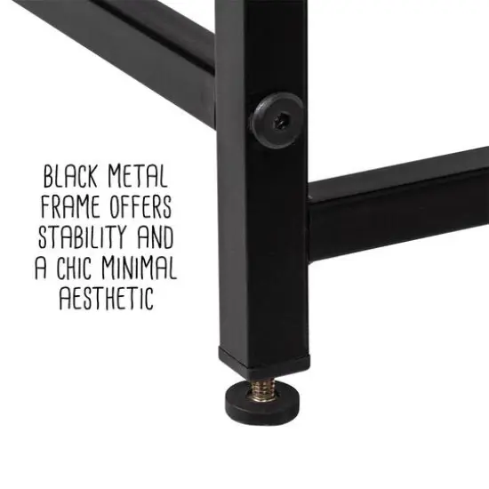 Honey Can Do Walnut & Black Computer Desk {11}