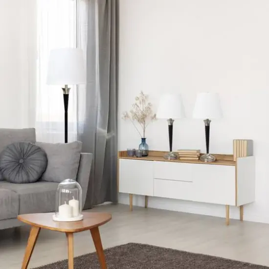 Lalia Home Malbec Black and Nickel Lamp Set {6}