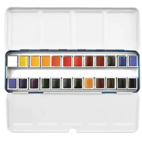 24 Half Pans Classic Watercolor Set by Artist's Loft&trade; {8}