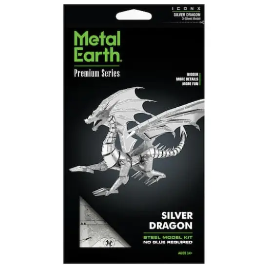 Metal Earth&reg; Silver Dragon Steel Model Kit {1}
