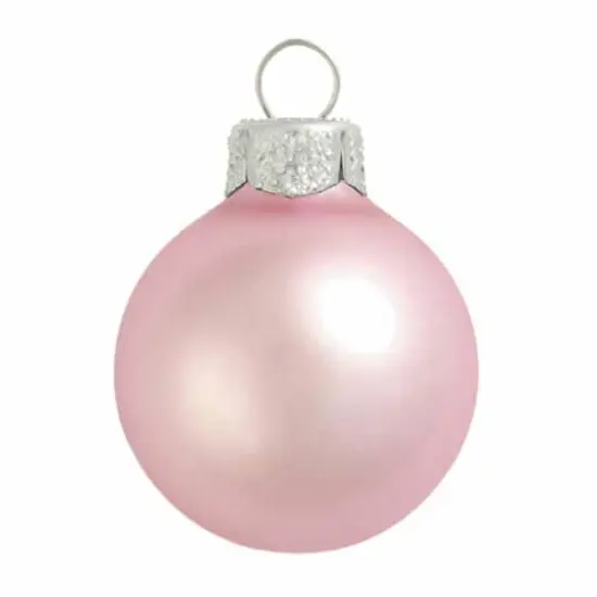 Whitehurst 40ct. 1.5" Matte Glass Christmas Ornaments Baby Pink {1}