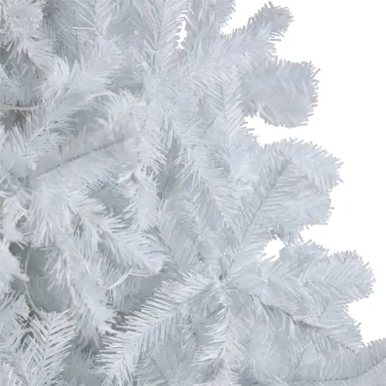 9ft. Pre-Lit White Artificial Christmas Tree, Clear LED Lights {6}