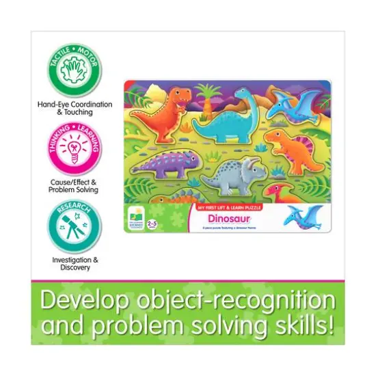 My First Lift & Learn Puzzle - Dinosaur: 8 Pcs {8}