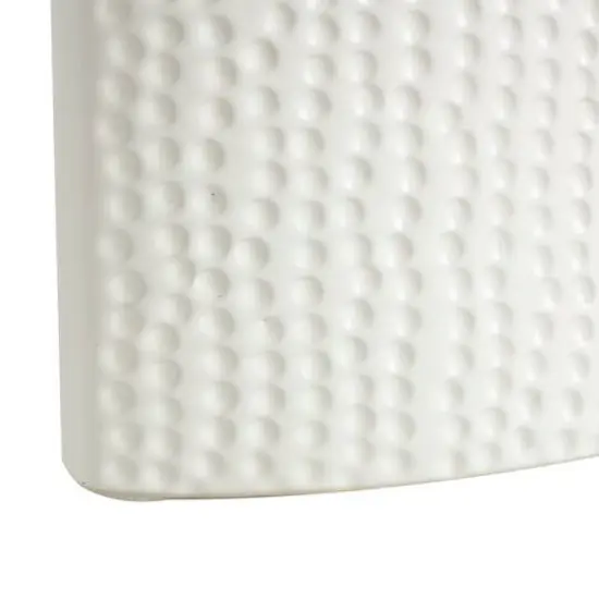 White & Gold Leaf Accent Ceramic Vase Set {8}