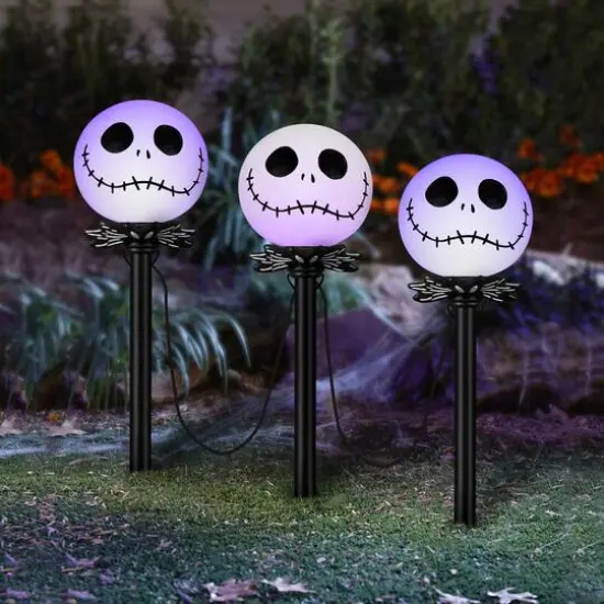 Nightmare Before Christmas Halloween Lightshow Pathway Light Set {3}