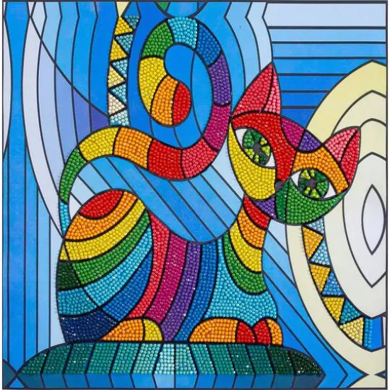Diamond Art&reg; Stain Glass CatIntermediate Kit {1}