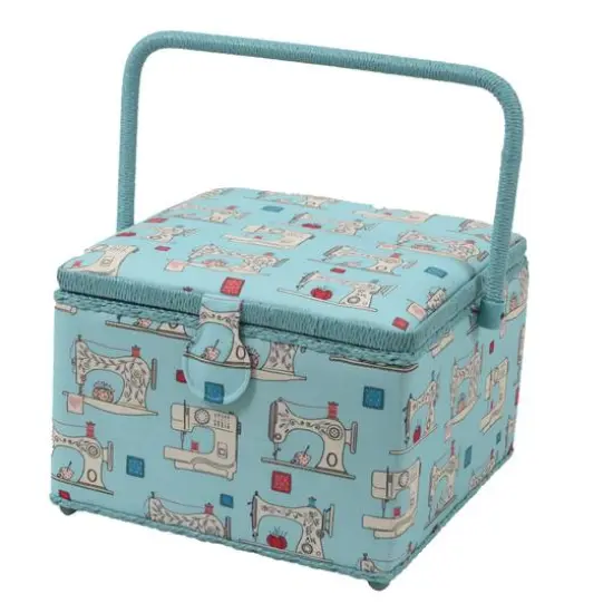 Dritz&reg; Large Aqua Sewing Machine Sewing Basket {1}