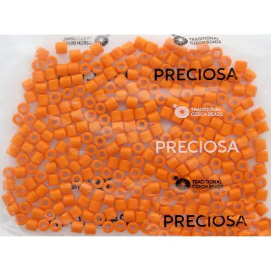 PRECIOSA Rola&trade; Opaque Czech Glass Seed Beads, 6.2mm Light Orange {4}
