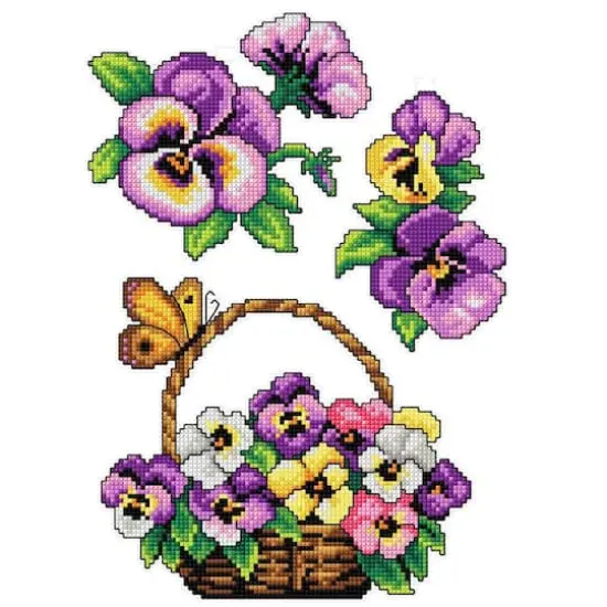 Crafting Spark Violas Plastic Canvas Counted Cross Stitch Kit {1}