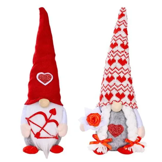 Santa's Workshop 13" Valentine Gnomes Decoration Set {1}