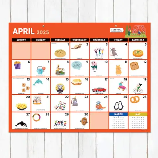 TF Publishing Large 2025 Every Day is a Holiday Monthly Blotter Desk Pad Calendar {3}