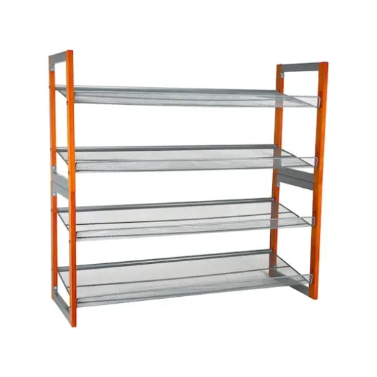 Organize It All Wooden Stackable Shoe Rack {1}