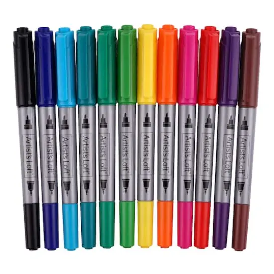 Dual Tip Permanent Markers, 12ct. by Artist's Loft&trade; {1}