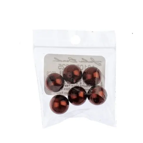 Preciosa Maxima 12mm Round Nacre Pearls, 6ct. Dark Copper {3}