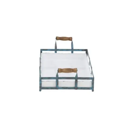 Blue Metal Farmhouse Tray Set {4}