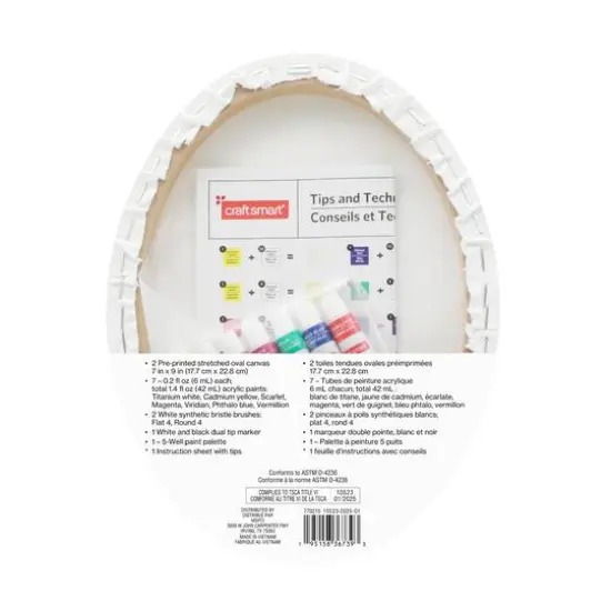 7" x 9" Floral Glove & Tea Oval Canvas Painting Kit by Craft Smart&reg; {7}