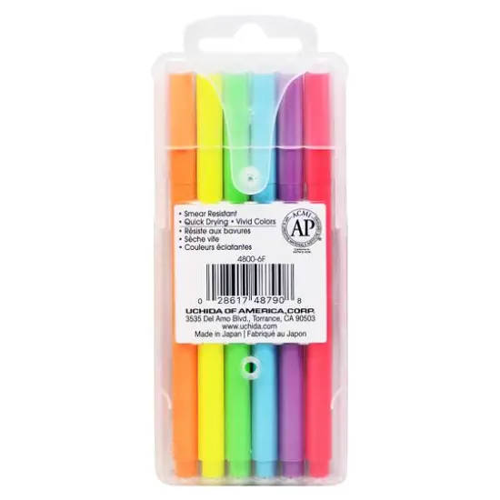 Marvy&reg; Uchida LePen&reg; Flex 6 Color Neon Brush Pen Set {6}