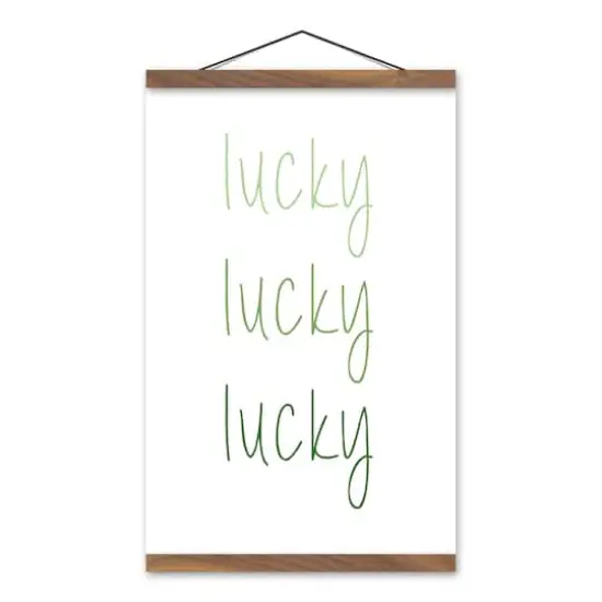 Simple Lucky Ombre Hanging Canvas 12" x 18" Teak Hanging Canvas {1}