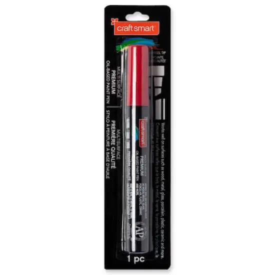Chisel Tip Multi-Surface Premium Paint Pen by Craft Smart® Red {3}