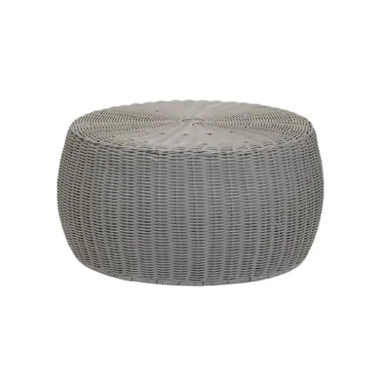 Household Essentials 9" Woven Storage Ottoman Gray {1}