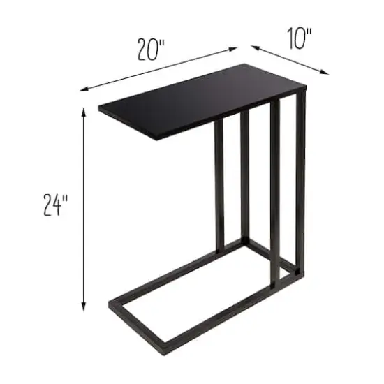 Honey Can Do 24" Black C End Table {5}