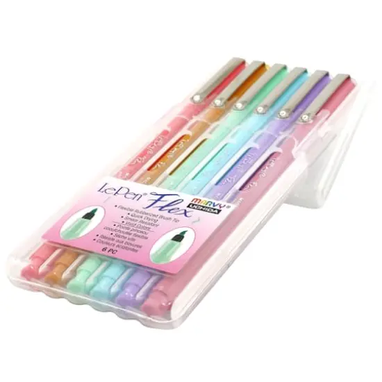 Marvy&reg; Uchida LePen&reg; Flex 6 Pastel Pen Set {5}