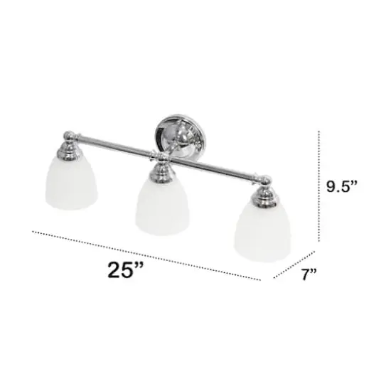 Lalia Home Essentix 3 Light Clear Shade Vanity Chrome {5}