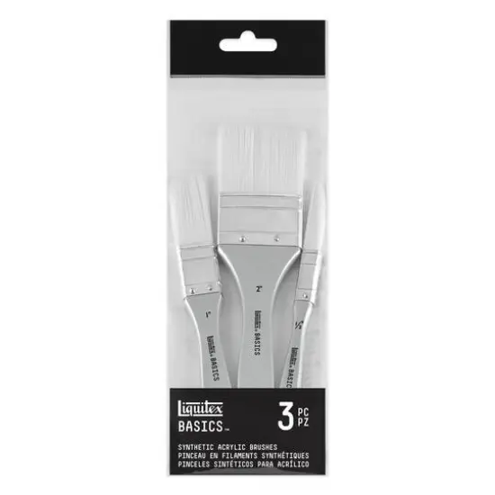 Liquitex&reg; BASICS&reg; Synthetic Hair 3 Piece Brush Set {3}