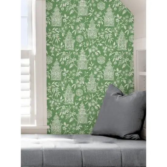 NuWallpaper Green Danson Peel & Stick Wallpaper {7}