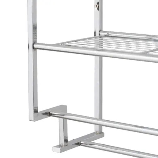 Organize It All 2-Tier Wall Mounted Shelf & Towel Rack  {7}