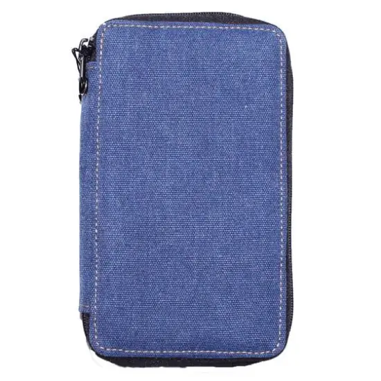 Global Art 48 Slot Canvas Pencil Case Denim {1}