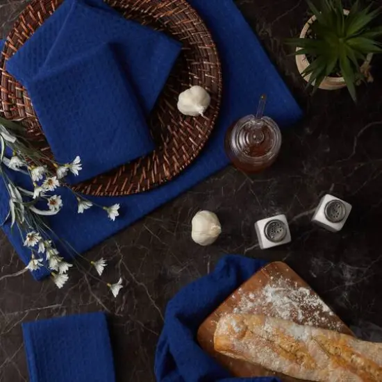 DII&reg; Blue Recycled Cotton Waffle Dish Towels, 6ct. {7}