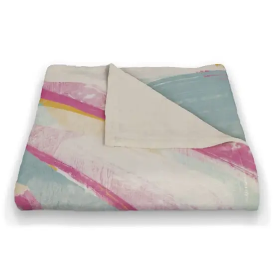 Kaleidoscope Pug 50" x 60" Coral Fleece Blanket {3}