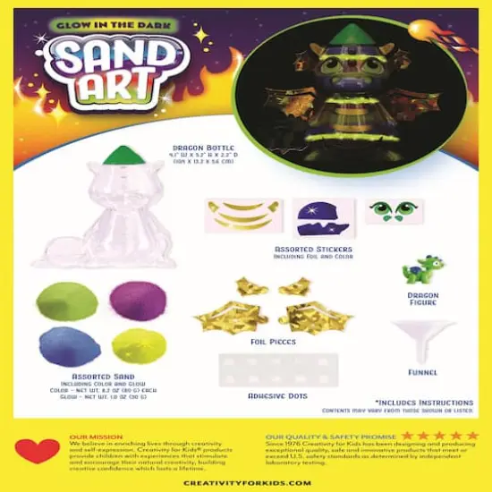 Creativity for Kids&reg; Dragon Glow in the Dark Sand Art {10}