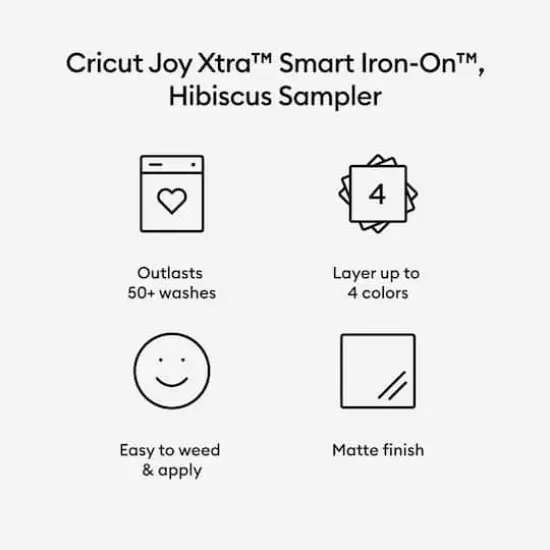 Cricut Joy Xtra&trade; Smart Iron-On&trade; Hibiscus Sampler, 3ct. {4}